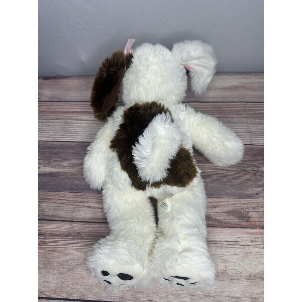 Build A Bear Retired Dog Plush White Brown Spots With Sound - Picture 3 of 7